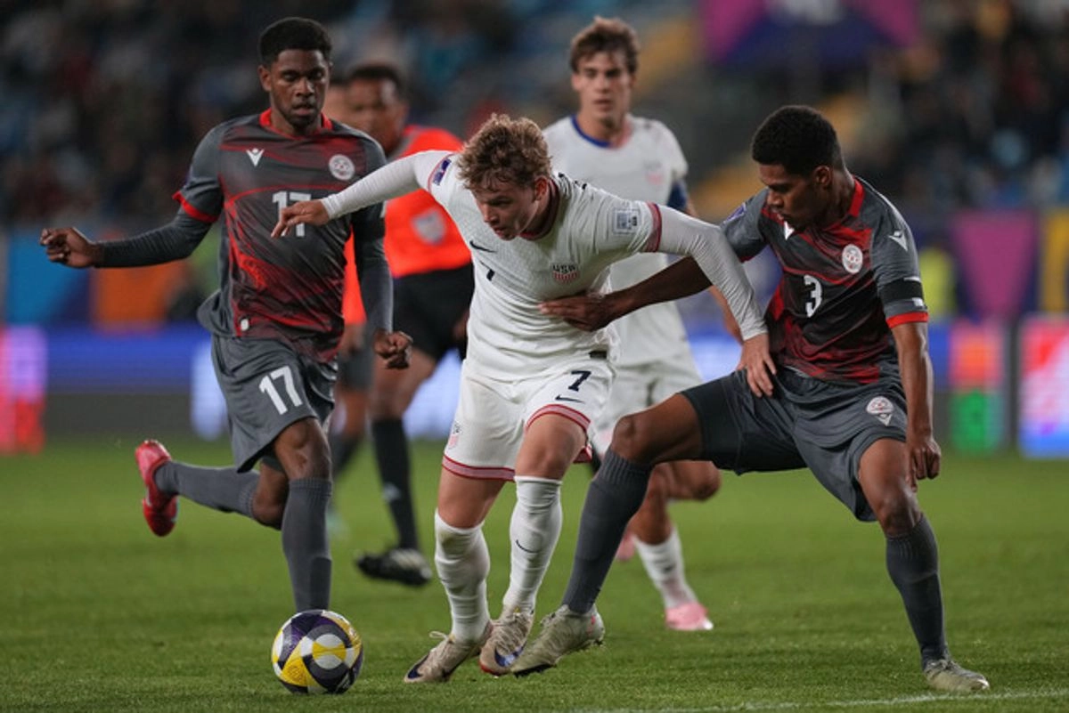 La selección de Estados Unidos destrozó el lunes a la debutante Nueva Caledonia por 9-1 en su estreno en el Mundial Sub-20 que se celebra en Chile. Foto 