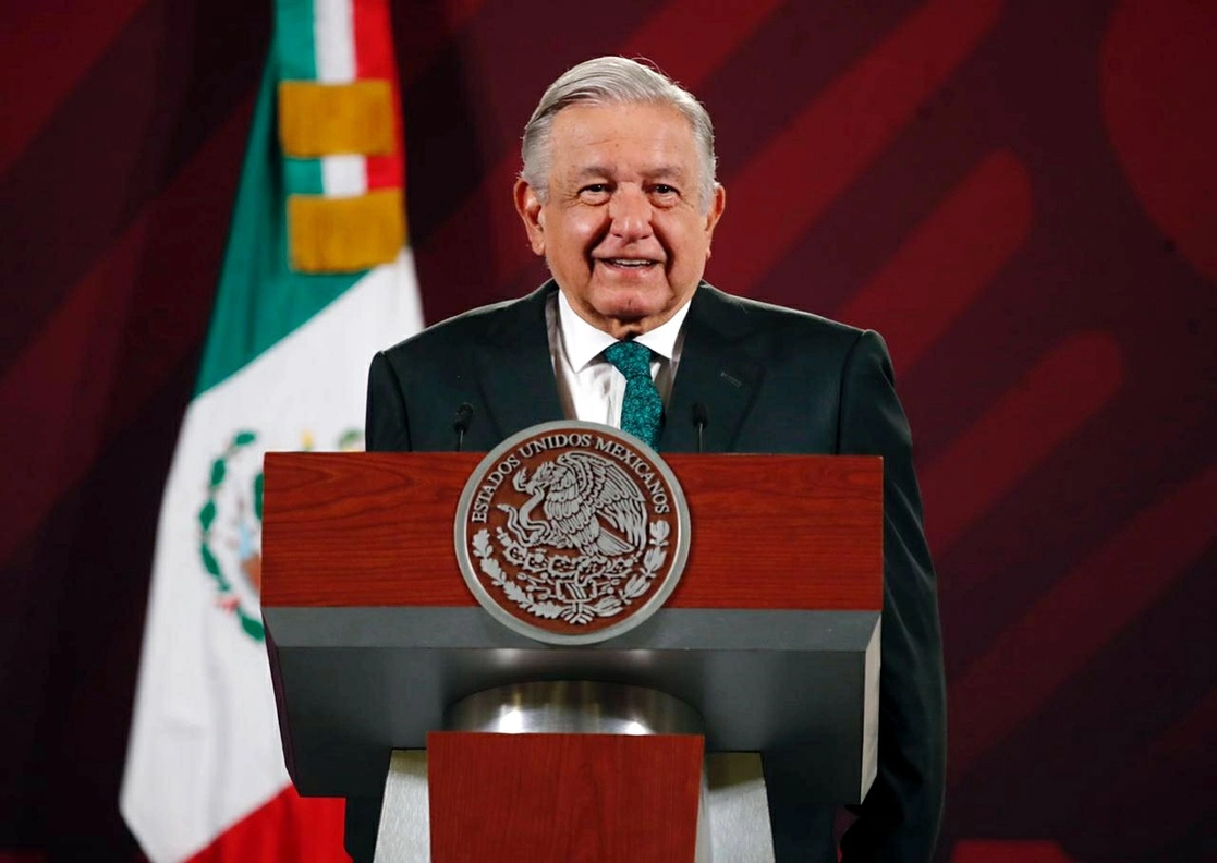 El presidente de México, Andrés Manuel López Obrador, durante su conferencia matutina en el Salón Tesorería de Palacio Nacional, en la Ciudad de México, el 4 de enero de 2023. Foto Cristina Rodríguez