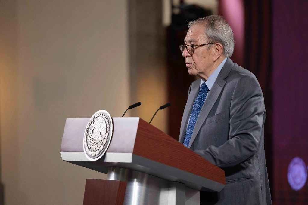 Jorge Alcocer, secretario de Salud, durante la conferencia matutina en Palacio Nacional, el 24 de septiembre de 2024. Foto cortesía Presidencia
