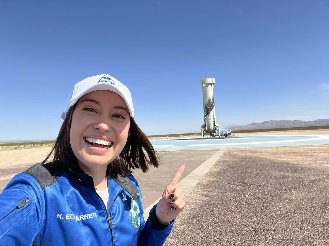 La tapatía viajó al espacio en representación de las mujeres y minorías interesadas en la ciencia.Foto tomada de su Twitter