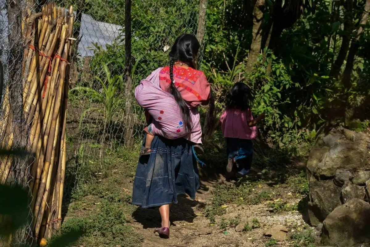 Familias desplazadas en Chiapas en imagen de archivo. Foto