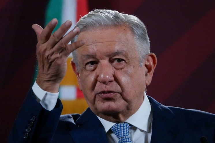 El presidente López Obrador, durante su conferencia desde Palacio Nacional, este jueves 29 de junio. Foto Cuartoscuro
