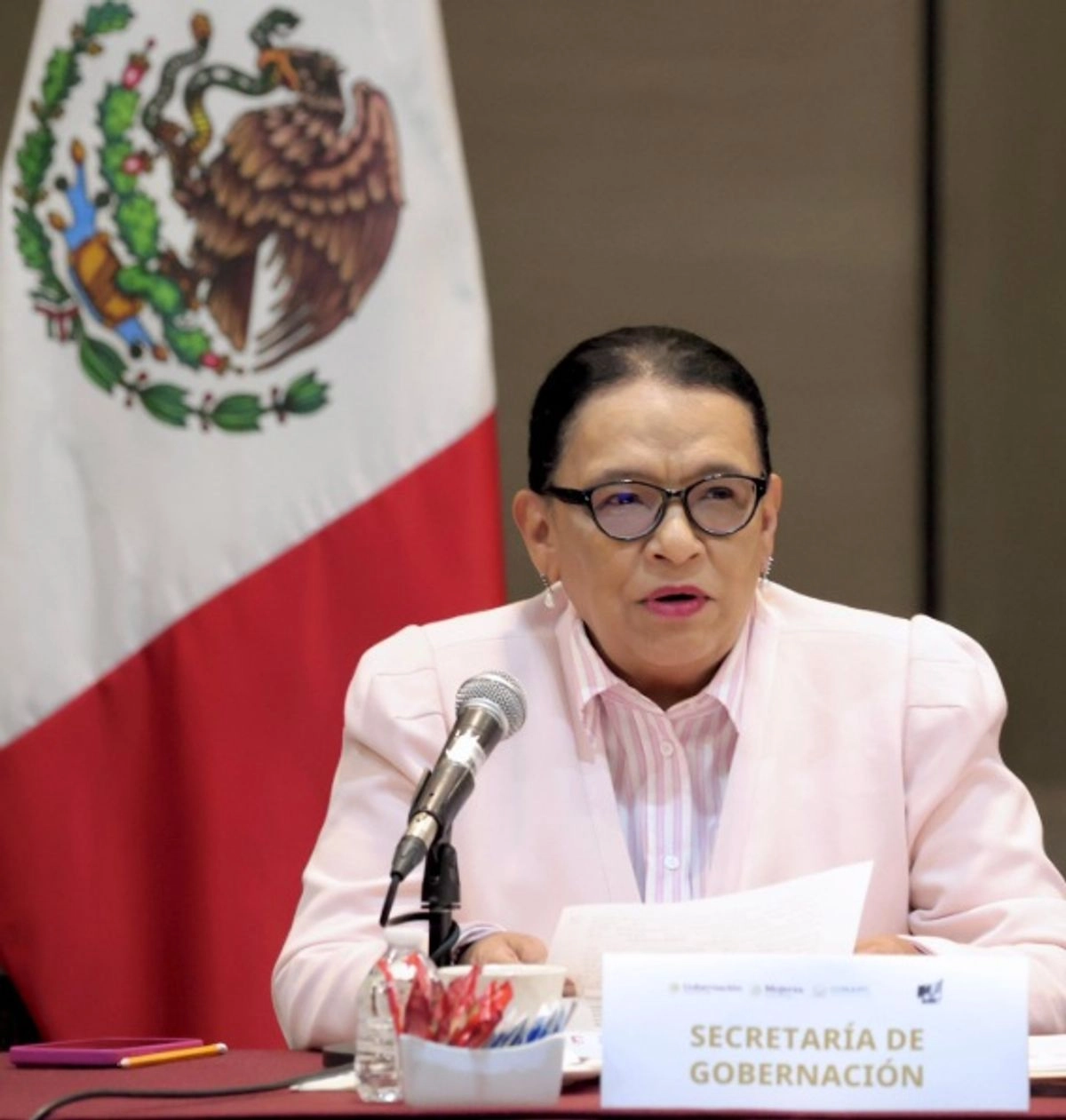 La titular de Gobernación, Rosa Icela Rodríguez encabezó la reunión del Grupo Interinstitucional para la Prevención del Embarazo en Adolescentes. Foto 