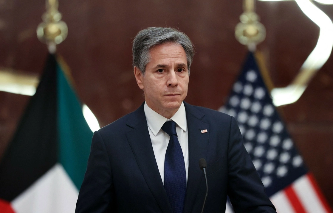 Antony Blinken, el secretario de Estado de Estados Unidos durante una conferencia de prensa. Foto Afp 