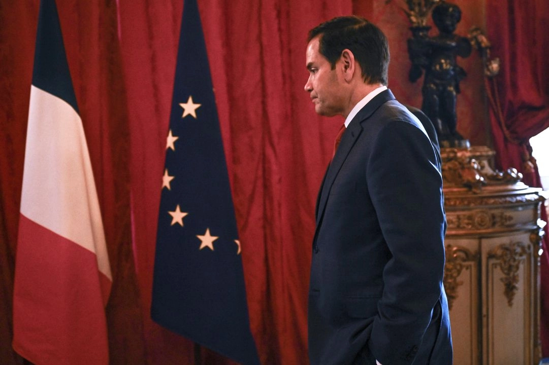 Marco Rubio, secretario de Estado de Estados Unidos, en el Ministerio de Asuntos Exteriores francés en París, el jueves 17 de abril de 2025.