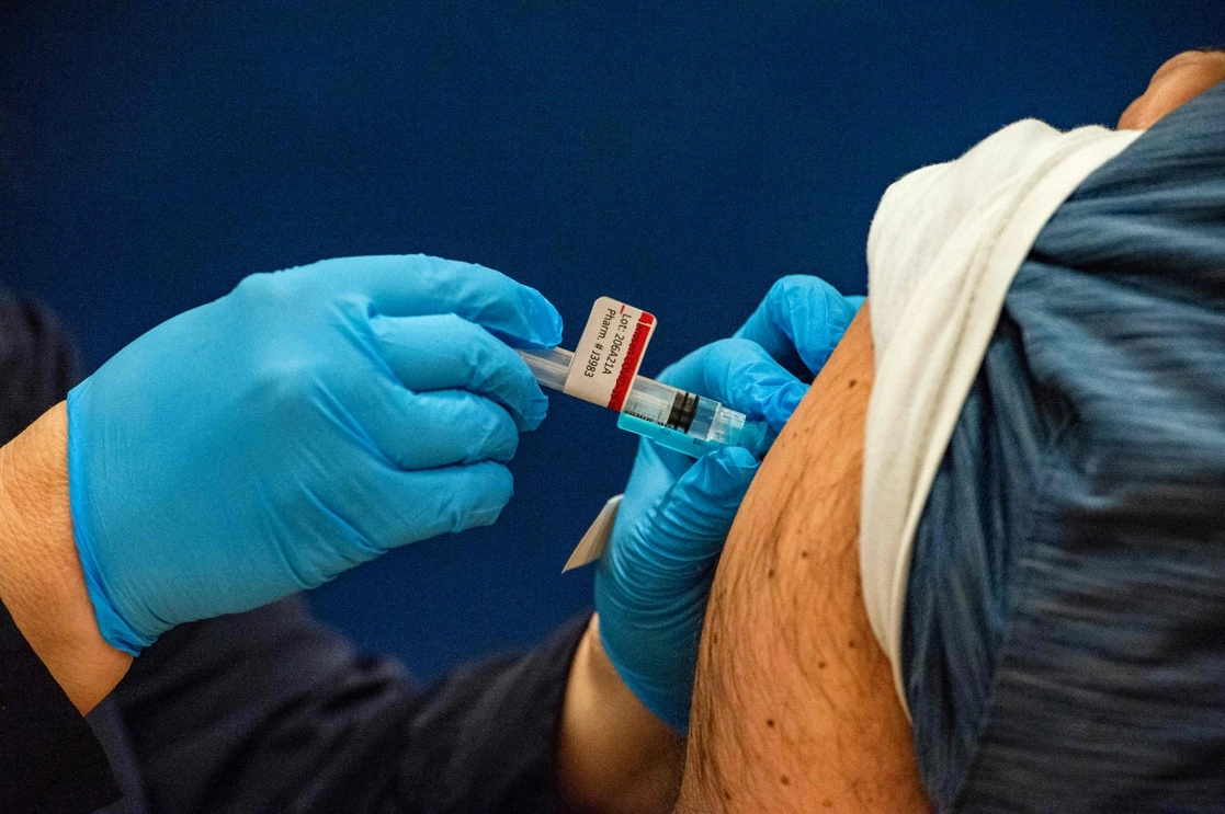 Vacunación contra el coronavirus en Maine, Estados Unidos, el pasado 26 de abril. Foto Afp 