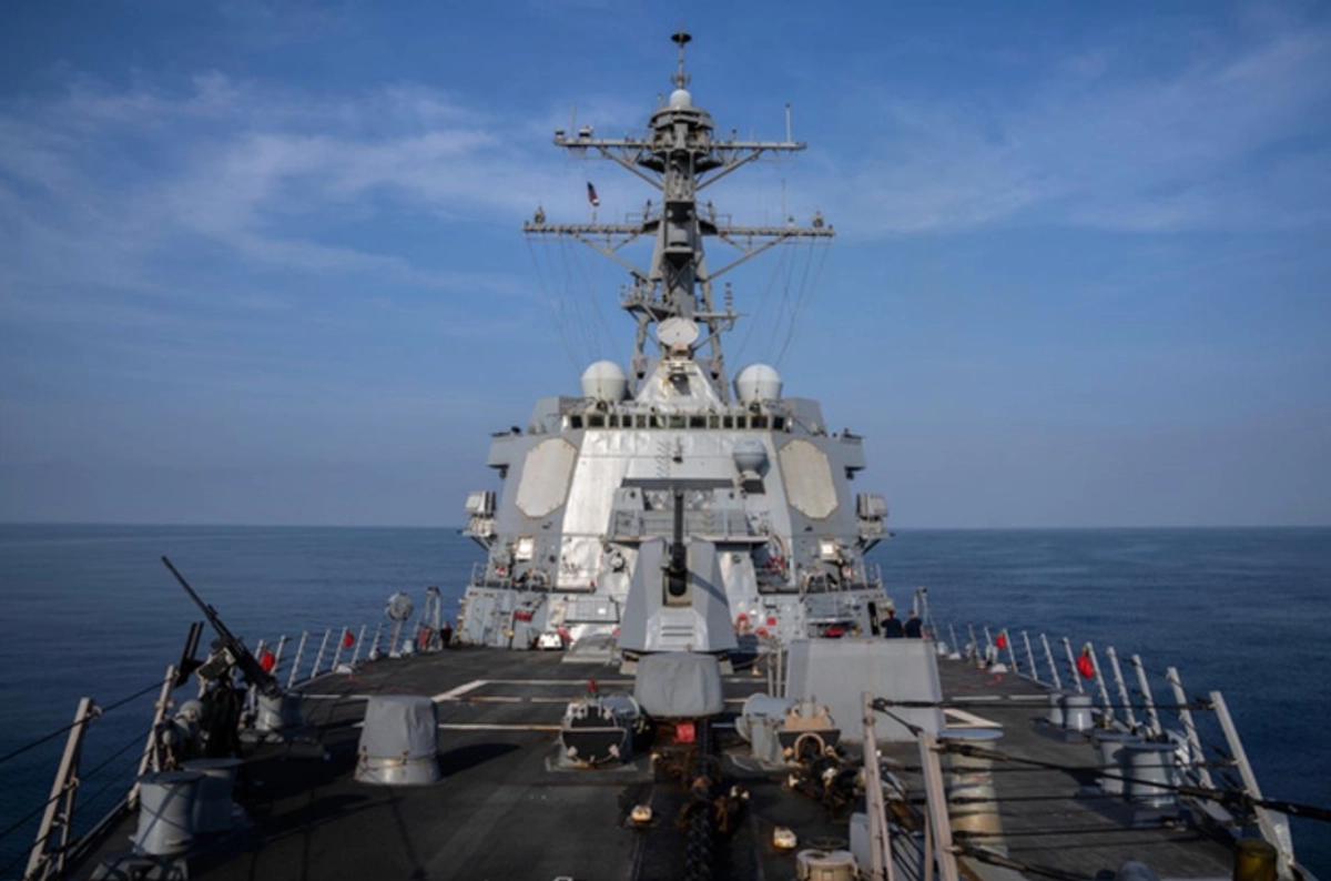 Buque estadunidense en El Caribe. 