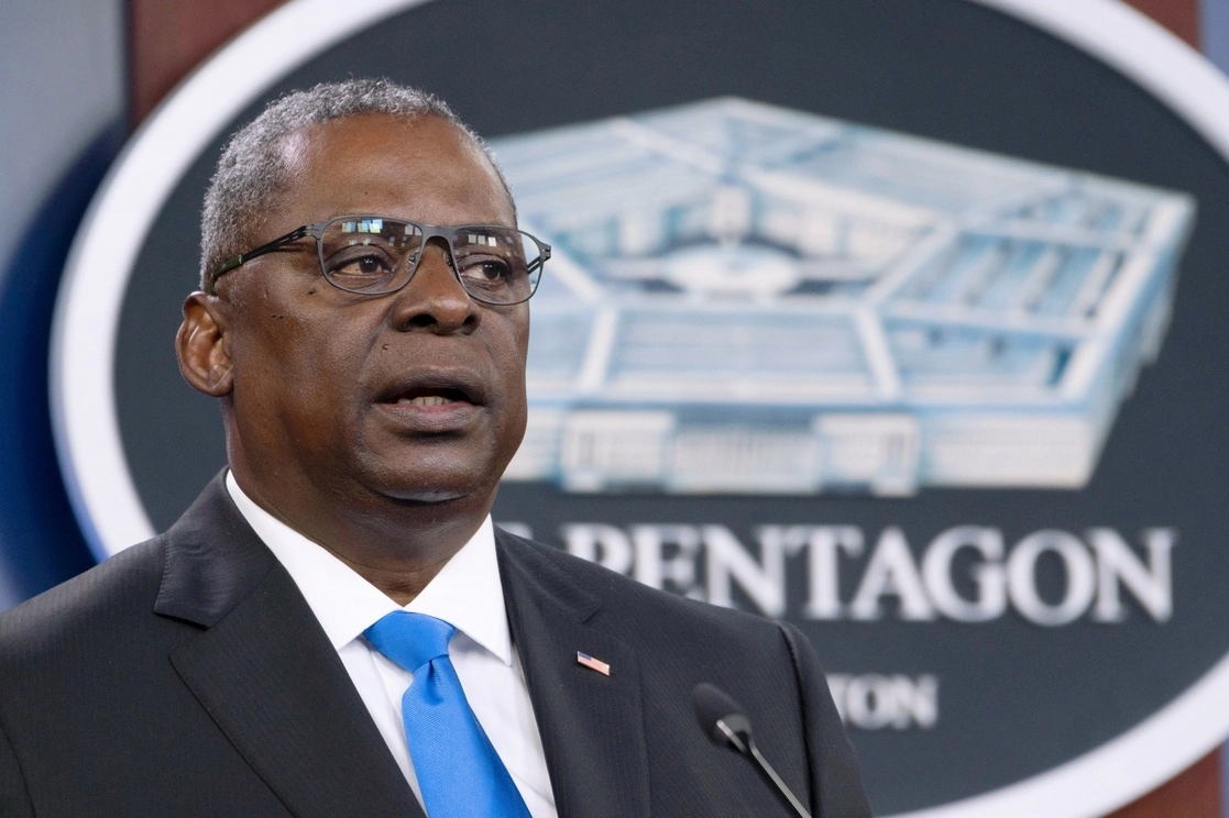 El secretario de Defensa Lloyd Austin durante una conferencia de prensa en el Pentágono en Washington. Austin dijo que trabajaba para hacer que la vacuna Covid-19 sea obligatoria para el personal militar, el 21 de junio de 2021. Foto Ap 