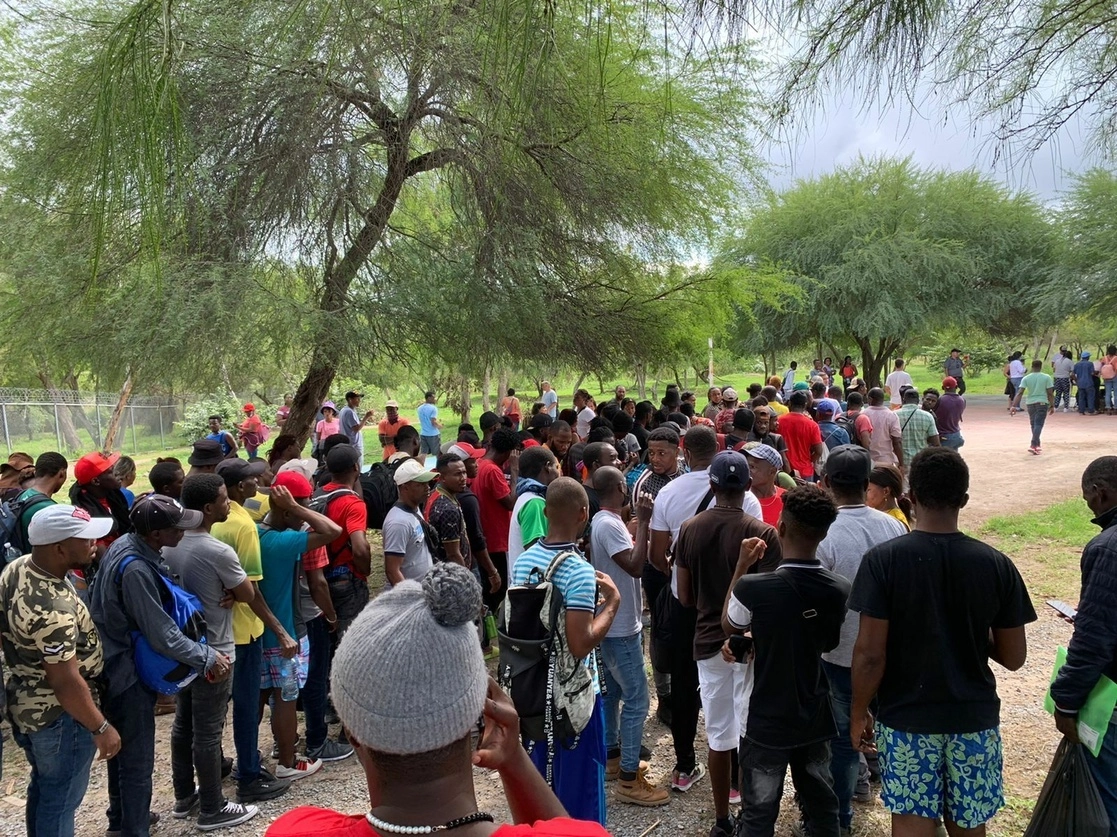 Migrantes haitianos en Matamoros, Tamaulipas. Foto Julia Le Duc / Archivo