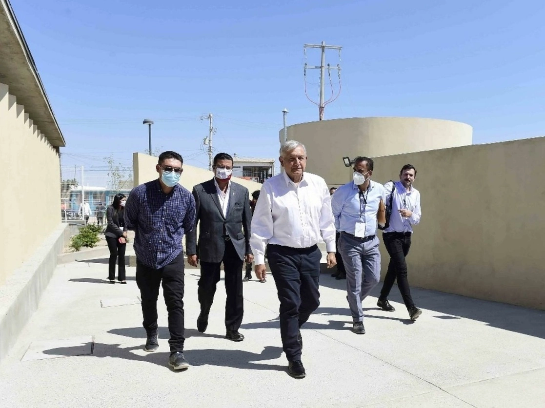 El presidente López Obrador supervisó las obras de mejoramiento urbano en Ciudad Juárez, Chihuahua. Foto cortesía Presidencia