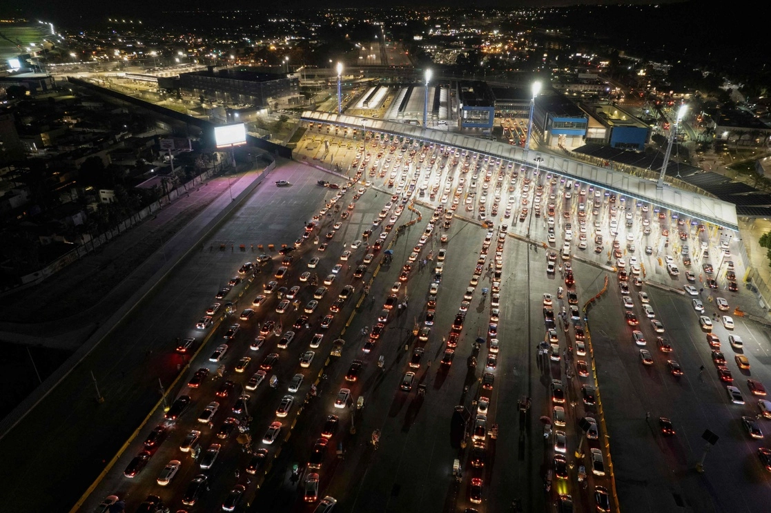 La garita de San Ysidro, en Tijuana. Foto Guillermo Arias/ AFP