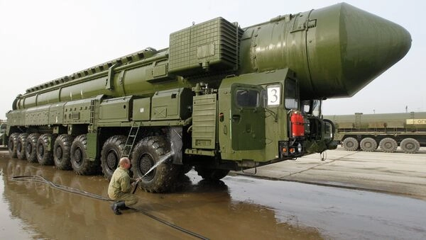 Misil balístico intercontinental RS-12M Topol en imagen de archivo. Foto Sputnik