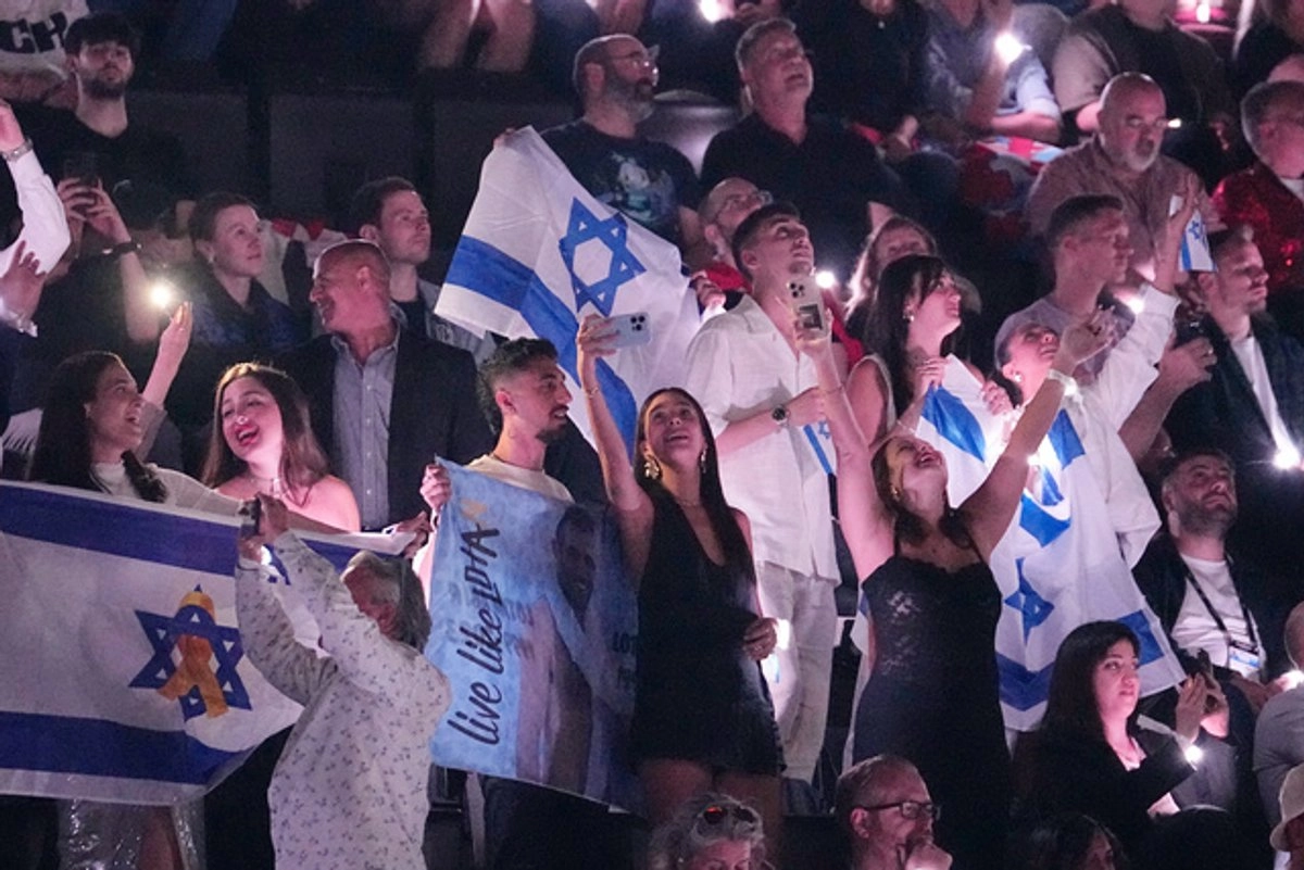 Israelíes en el Festival de la Canción de Eurovisión en Basilea, Suiza, el 15 de mayo de 2025. Foto 