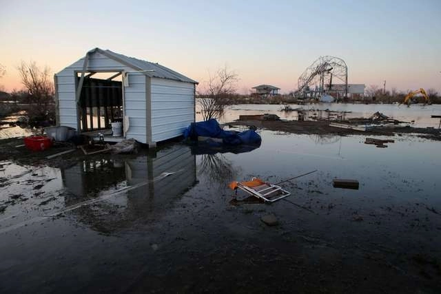 Inundaciones causadas por el huracán ‘Delta’ en Cameron, Louisiana. Foto Afp 