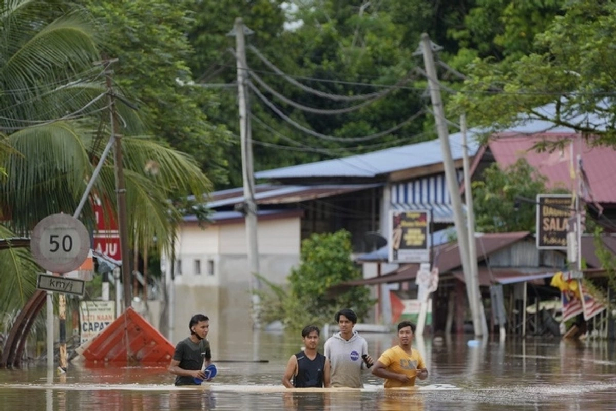 Inundaciones en Malasia por las lluvias monzónicas.