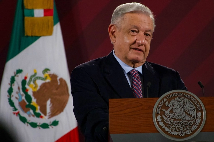 El presidente López Obrador, durante su conferencia de este viernes 9 de junio. Foto Cuartoscuro