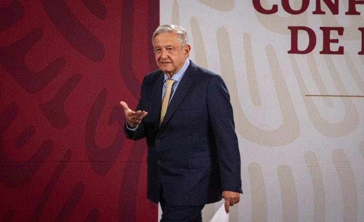 El presidente Andrés Manuel López Obrador, durante su conferencia matutina en Palacio Nacional. Foto Cuartoscuro