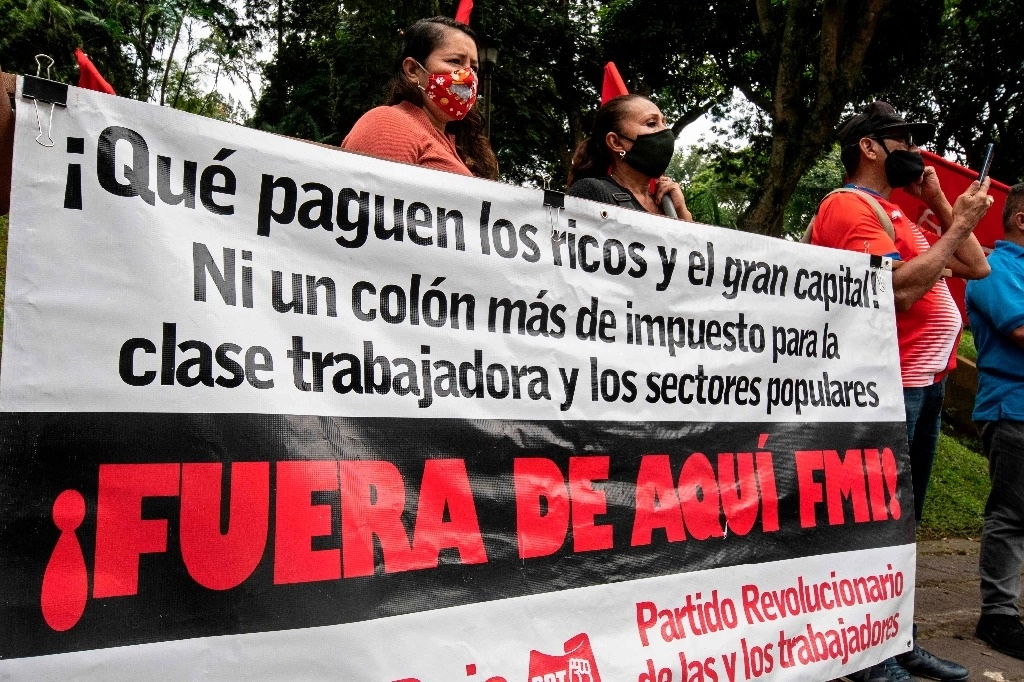 Protesta en Costa Rica. Foto Afp