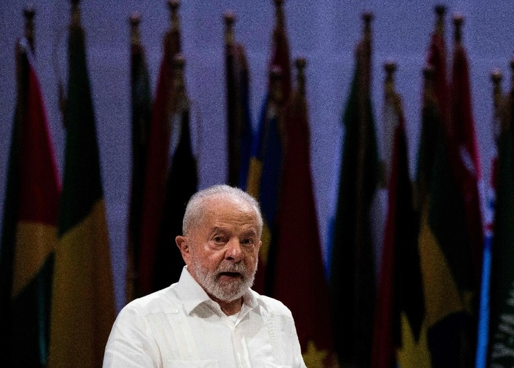 El presidente de Brasil, Luis Inácio Lula da Silva, en la cumbre del G77+China que se realiza en La Habana, Cuba. Foto Afp 