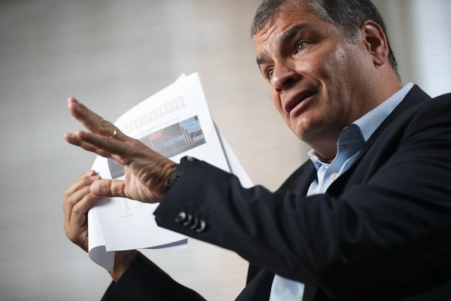 El ex presidente de Ecuador, Rafael Correa vive en Bélgica desde mayo de 2017. Foto Ap/Archivo 
