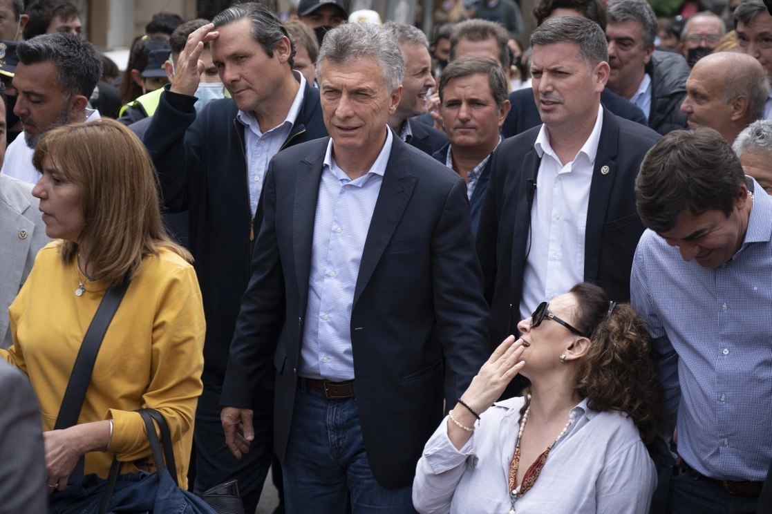 El ex presidente argentino, Mauricio Macri, a su llegada a la Corte en Dolores, Argentina, el 3 de noviembre de 2021. Foto Ap