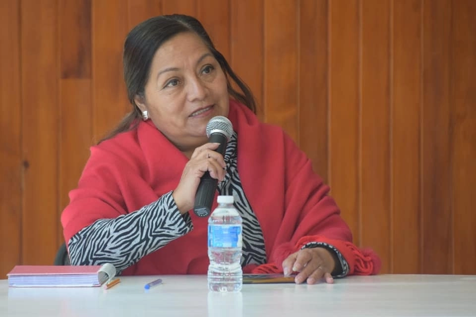 Josefa María Sánchez Pérez, presidenta municipal de Teopisca, Chiapas, señaló los desvíos de recursos ejercidos por el ex tesorero, Javier Velázquez Díaz. Foto Tomada de  https://www.facebook.com/AyuntamientoTeopisca / Archivo
