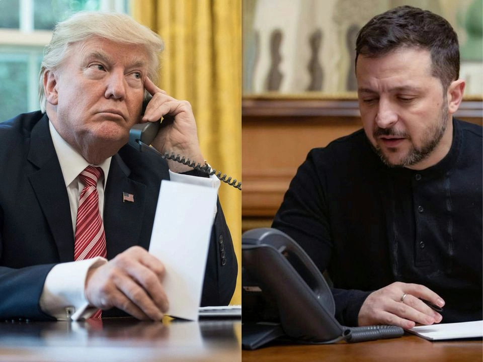 El presidente de EU, Donald Trump (izq) y su homólogo ucraniano, Volodymir Zelensky (der) en imagen de archivo. Foto 