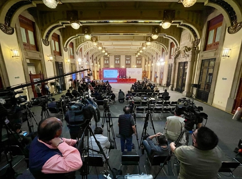 'La Mañanera' en Palacio Nacional en imagen de archivo. Foto Roberto García Ortiz