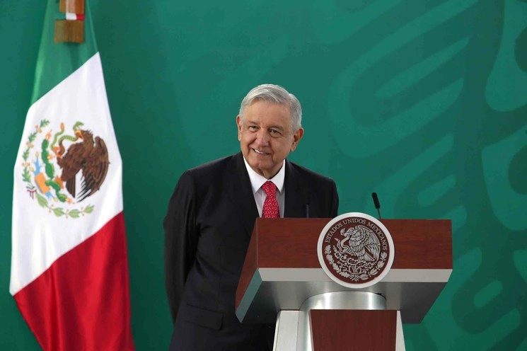 El presidente Andrés Manuel López Obrador durante su conferencia matutina en Querétaro. Foto Presidencia