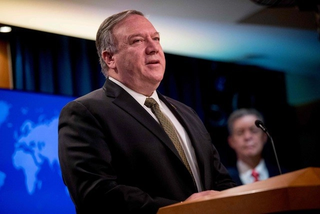 El secretario de Estado de EU, Mike Pompeo, exigió ayer a la Organización Panamericana de la Salud explicar su papel en el envío de médicos cubanos a Brasil. Foto Afp
