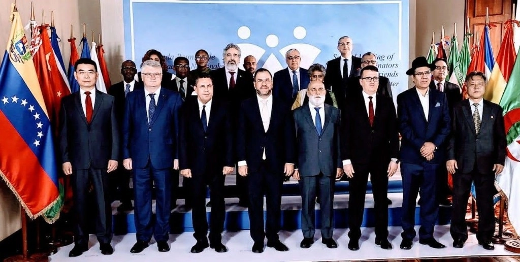 Segunda  reunión de Coordinadores Nacionales del Grupo de Amigos en Defensa de la Carta de las Naciones Unidas, en Venezuela. Foto Tomada de X @SoberonGuzman