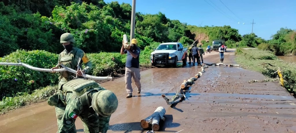 Afectaciones por el paso de 'Pamela' en Sinaloa. Foto tomada de la cuenta de Twitter @CNPC_MX