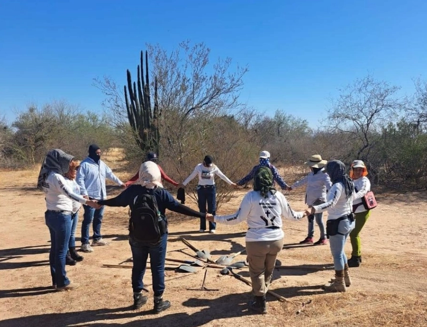 En la imagen, el colectivo Guerreras Buscadoras en Sonora. 