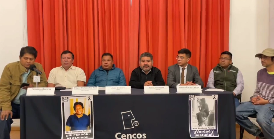 Integrantes de CNPA-MN durante conferencia de prensa. Fotograma tomado de la transmisión en vivo
