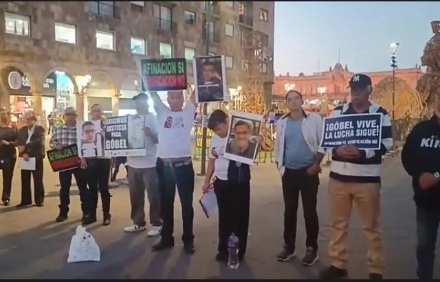 Aspectos de la protesta en imagen tomada del perfil de Facebook del activista asesinado.