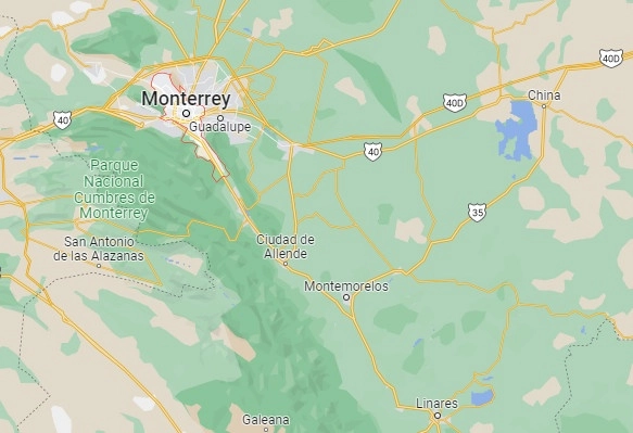 Familiares de Maricela Contreras Ortiz, que fue asesinada en una comunidad del municipio El Carmen, periférico a la zona metropolitana de Monterrey, exigen justicia. Imagen tomada de Google Maps