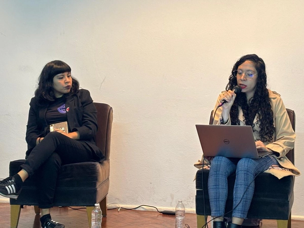 Brenda Nava de AFROntera Cimarrona y Sandra Suaste de Red TDT. Foto