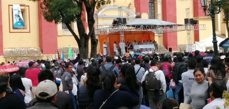 Durante un evento de la diócesis de San Cristóbal de Las Casas en Chiapas en enero de 2020. Foto  Elio Henriquez