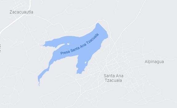 Regidores de de Santa Ana Tzacuala, en el municipio de Acaxochitlán, Hidalgo,  impusieron cooperaciones "voluntarias" para la compra de terrenos. Foto Tomada de Google Maps
