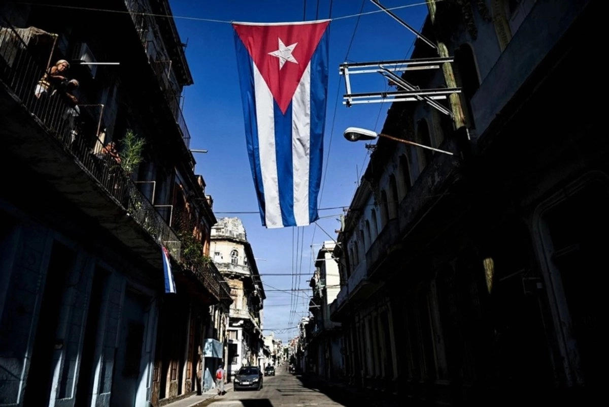 Bandera de Cuba en calles de la Habana en imagen de archivo. 
