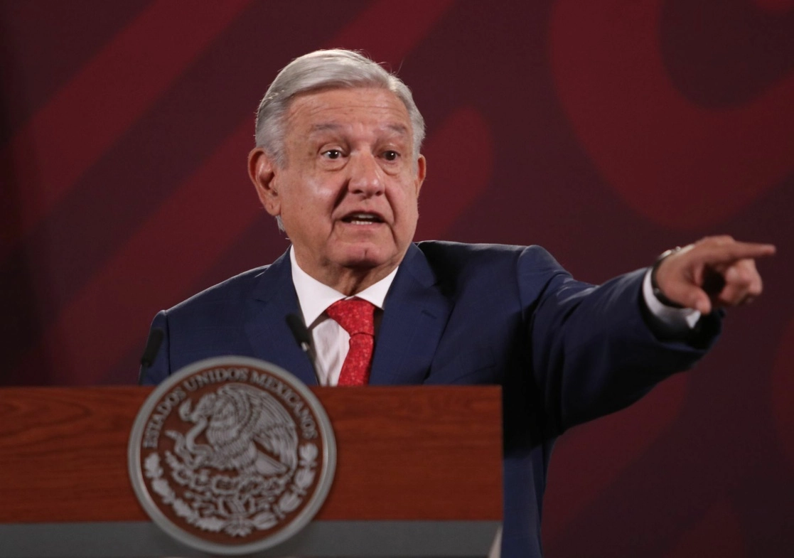 Andrés Manuel López Obrador, presidente de México durante conferencia de prensa en Palacio Nacional. Foto Cuartoscuro 