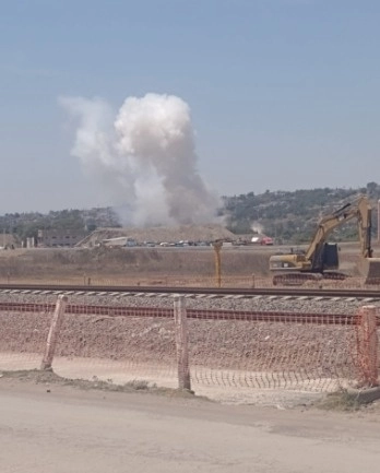Una explosión en Tultepec en la zona de talleres dejó dos lesionados. Foto 'La Jornada'