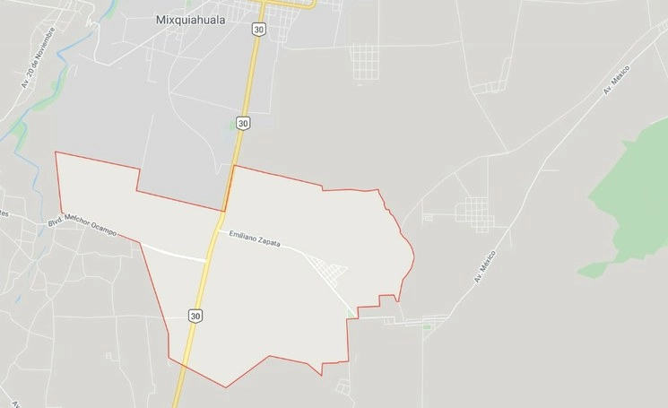 Tres personas heridas es el saldo preliminar de la explosión de un polvorín en el poblado de Motobatha, en  Mixquiahuala. Captura de imagen de Google Maps