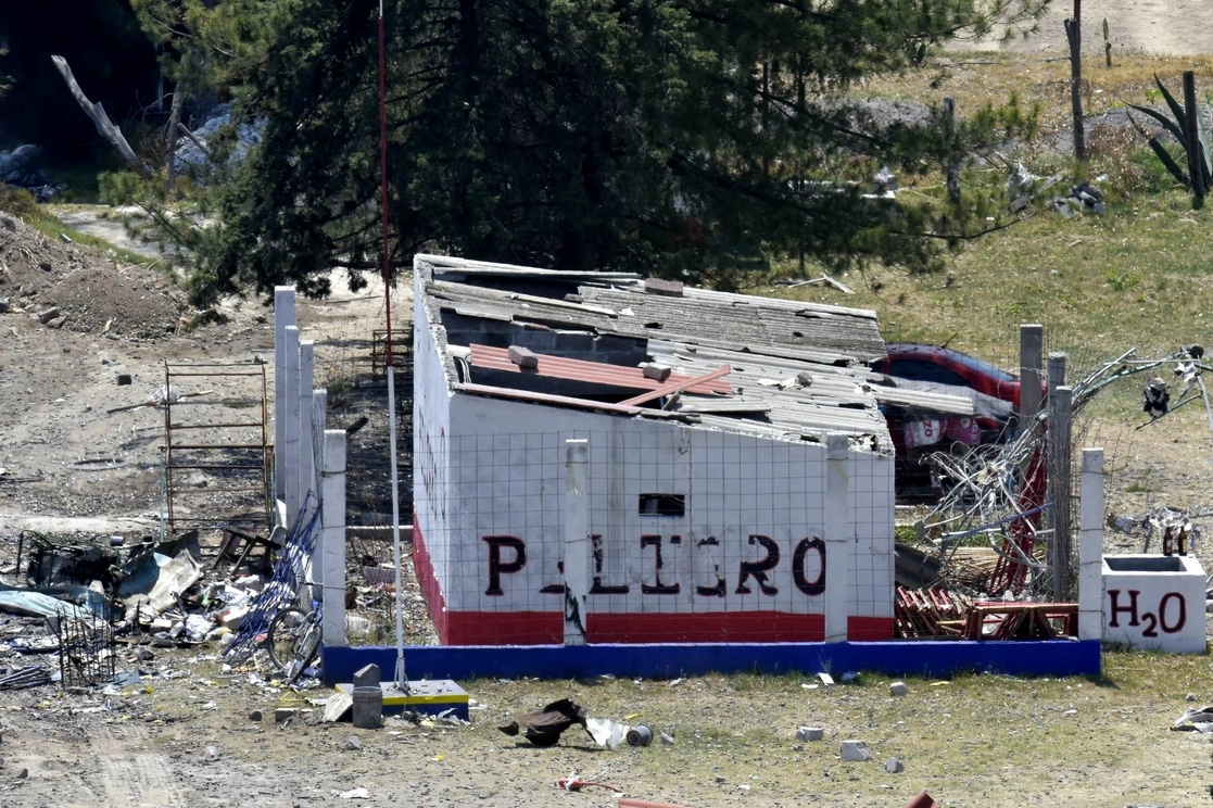 Aspectos de un polvorín en Tultepec en imagen de 2019. Foto Cuartoscuro