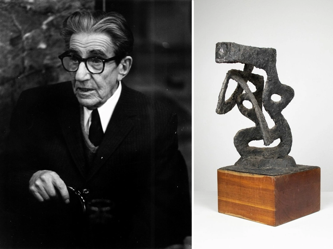 La muestra Germán Cueto: una visión vanguardista presenta esculturas en bronce, piedra, cerámica y alambre, además de máscaras, pinturas, dibujos y esmaltes. Para Enrique Villa, director del Museo Federico Silva Escultura Contemporánea, el artista (en la imagen) es uno de los creadores mexicanos del siglo XX más relevantes. Foto cortesía del recinto