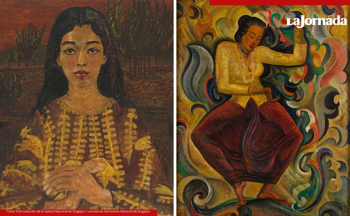 'Autorretrato' (1958) de Patrick Ng Kah, y 'Baile moro', de Galo B. Ocampo. 
