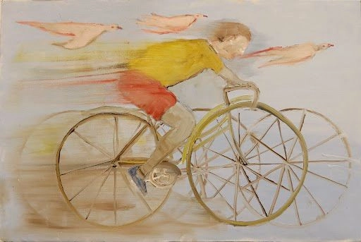 ‘La rueda de la fortuna’, óleo sobre tela de Elena Poniatowska 