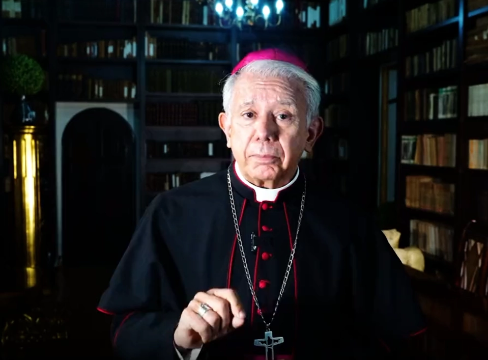 Ramón Castro, obispo de Cuernavaca y secretario general de la CEM en imagen de archivo. Captura de pantalla de un video emitido en redes sociales de la CEM