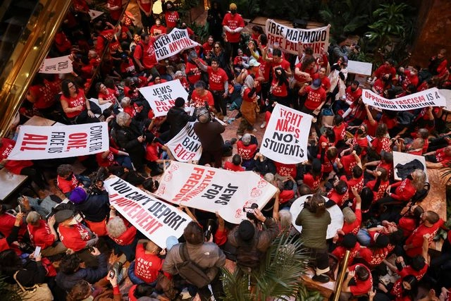 La protesta fue convocada por Voz Judía por la Paz. Foto 