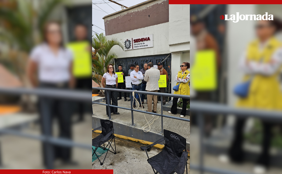 Extrabajadores de Sedema Veracruz inician huelga de hambre; denuncian despido injustificado